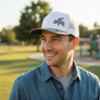 JR Steelheads Team Store Embroidered Travis Matthew Cruz Trucker Cap